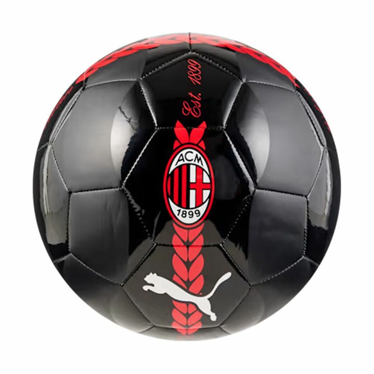 Minge de Fotbal Puma AC Milan Prematch Ball Negru Mărimea 5