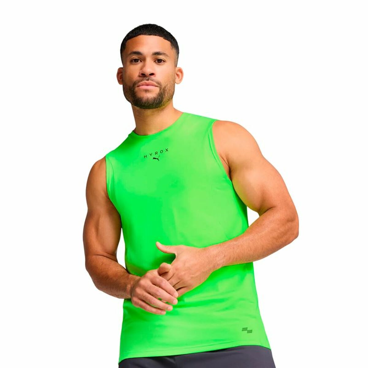 Tricou cu Mânecă Scurtă Bărbați Puma M X Hyrox Cloud Verde (XL)