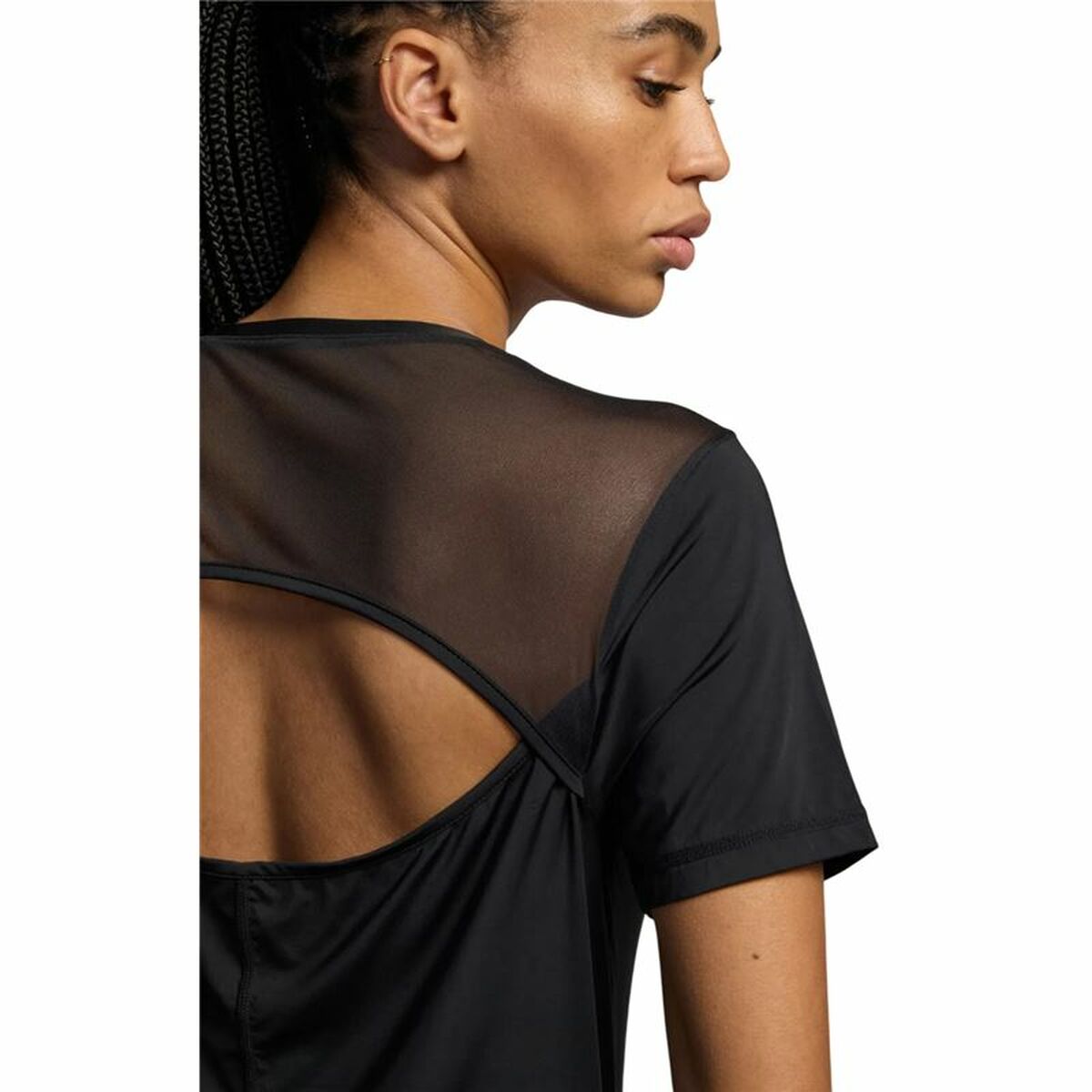 Tricou cu Mânecă Scurtă Femei Champion Champion Negru