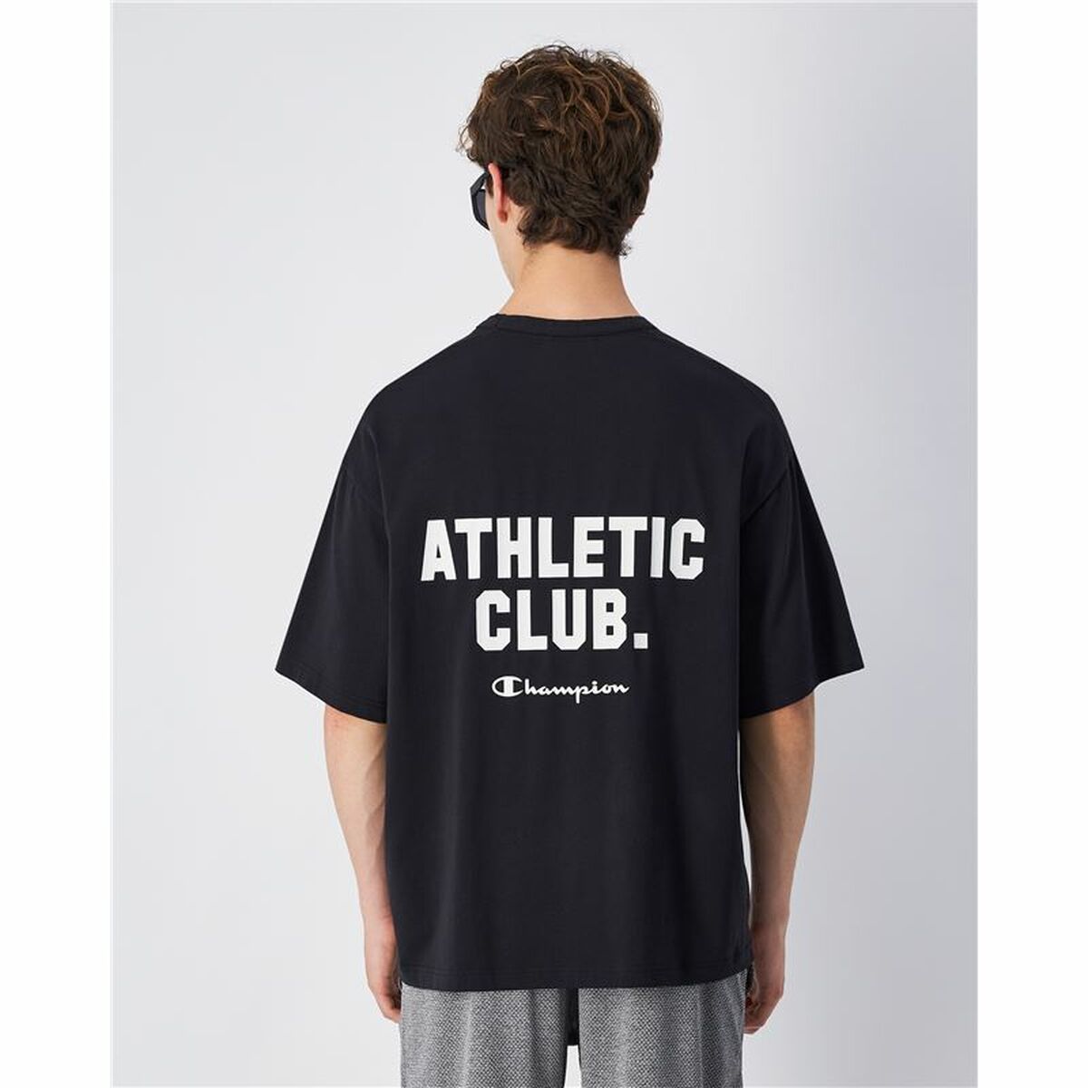 Tricou cu Mânecă Scurtă Bărbați Champion SS Negru