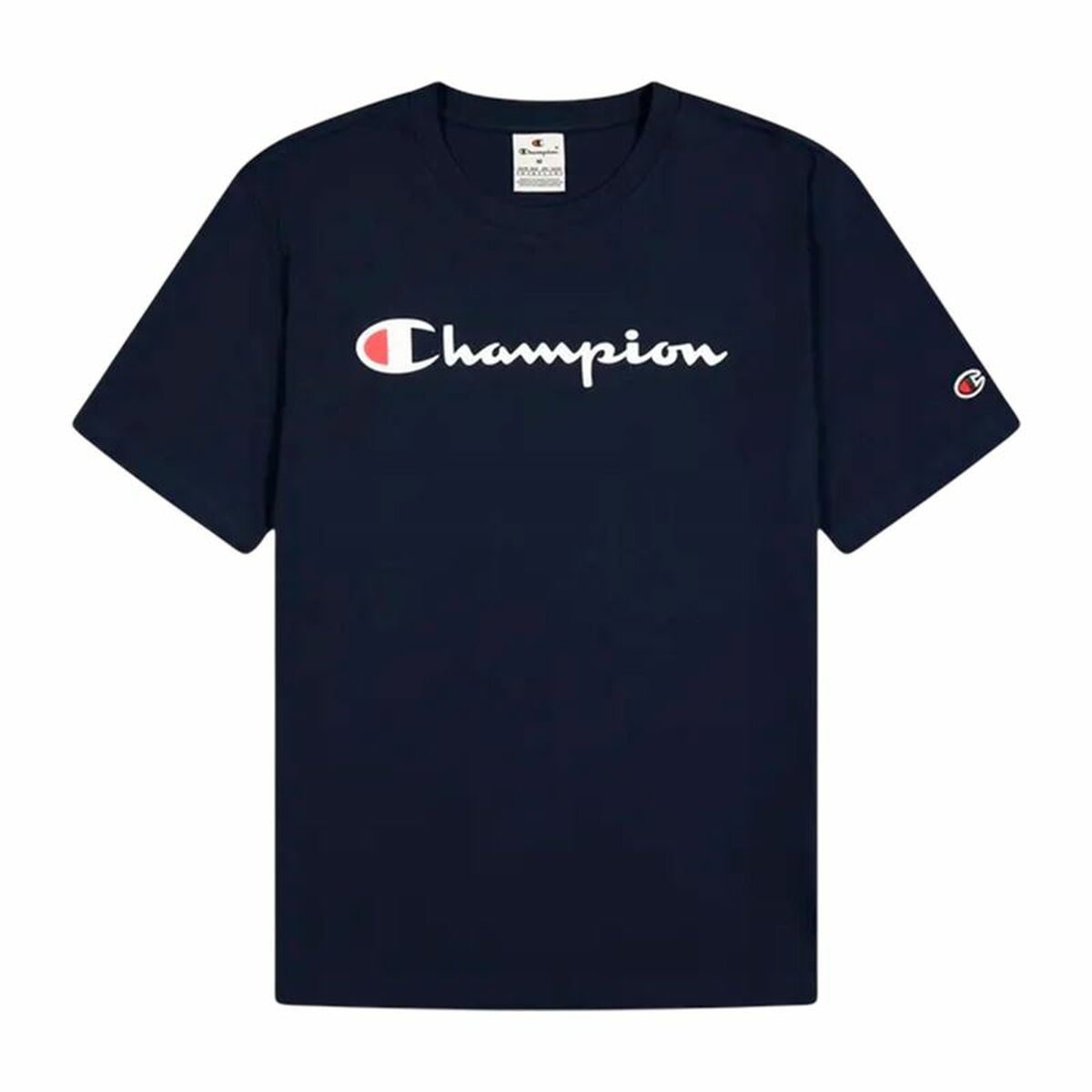 Tricou cu Mânecă Scurtă Bărbați Champion Champion Crewneck Bleumarin