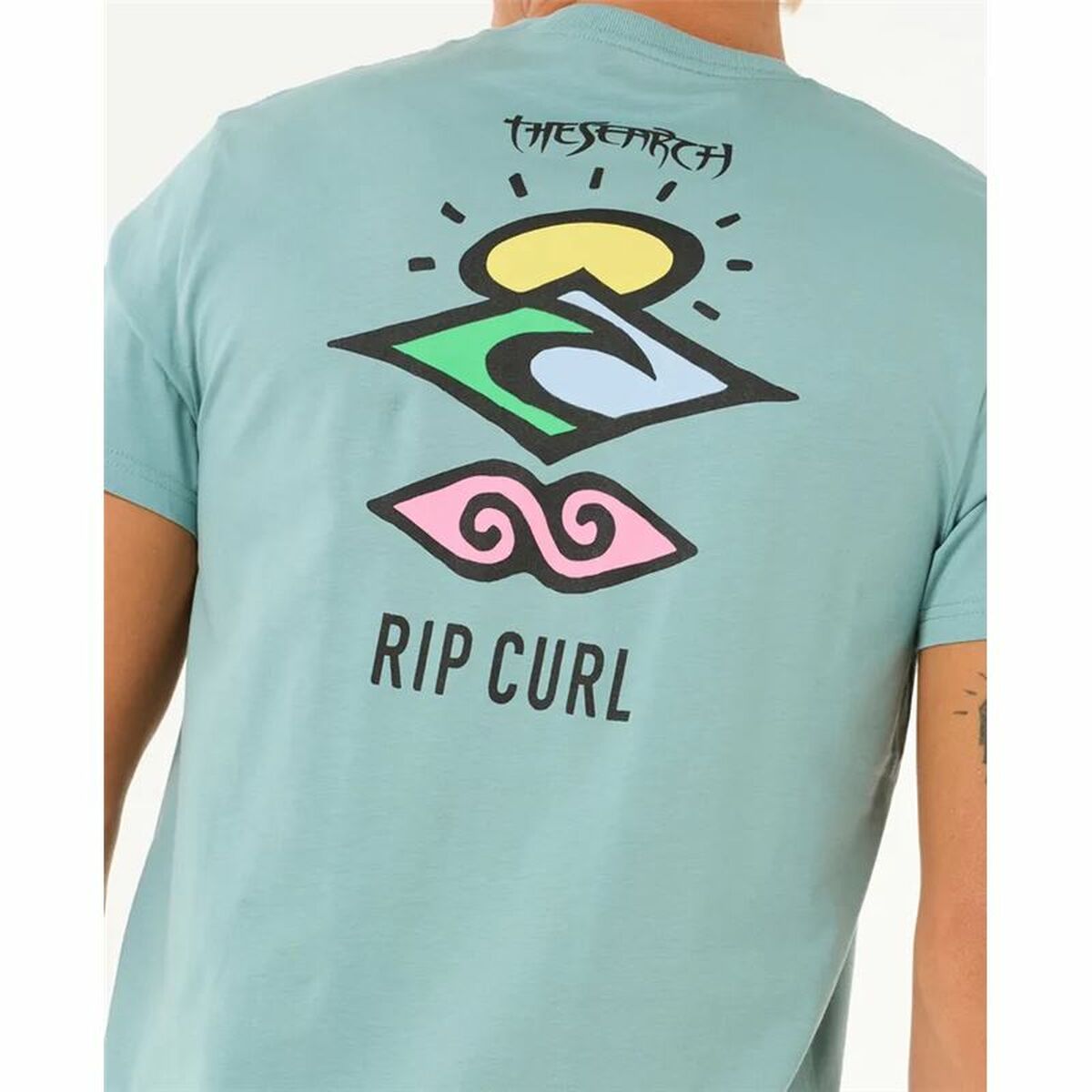 Tricou cu Mânecă Scurtă Bărbați Rip Curl Search Icon Tee Albastru