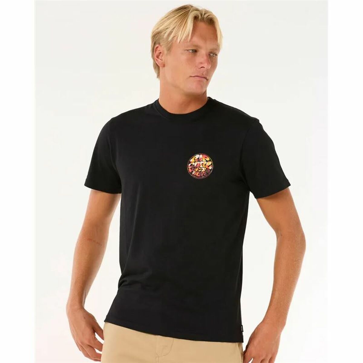 Tricou cu Mânecă Scurtă Bărbați Rip Curl Passage Tee Negru