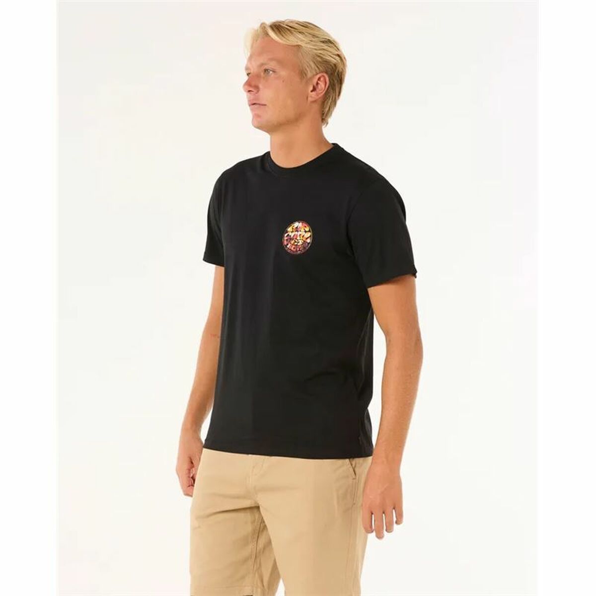 Tricou cu Mânecă Scurtă Bărbați Rip Curl Passage Tee Negru