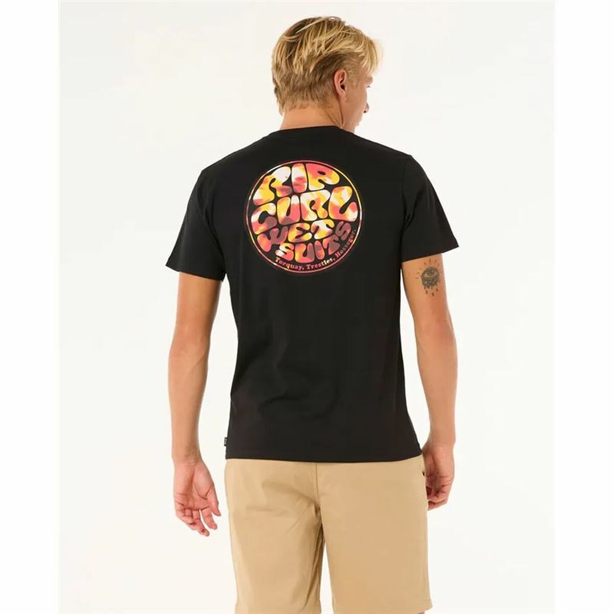 Tricou cu Mânecă Scurtă Bărbați Rip Curl Passage Tee Negru