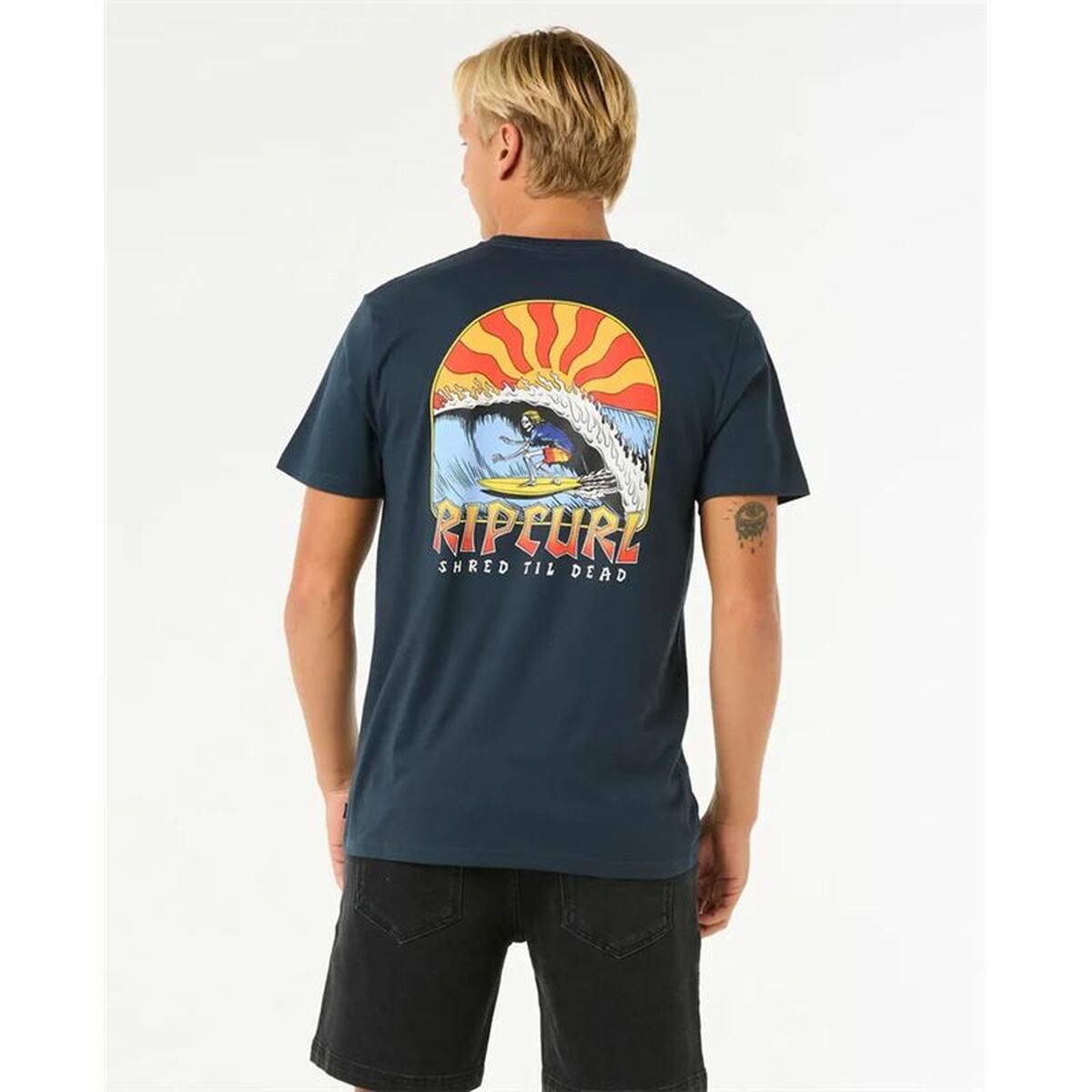 Tricou cu Mânecă Scurtă Bărbați Rip Curl Shred Til Tee Bleumarin