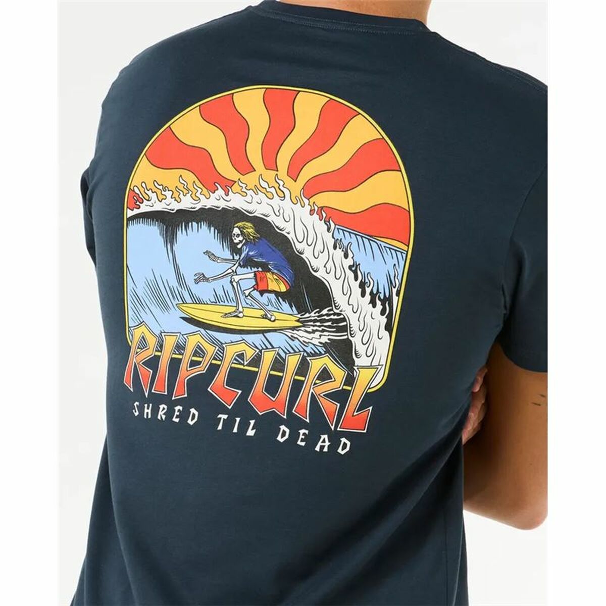 Tricou cu Mânecă Scurtă Bărbați Rip Curl Shred Til Tee Bleumarin