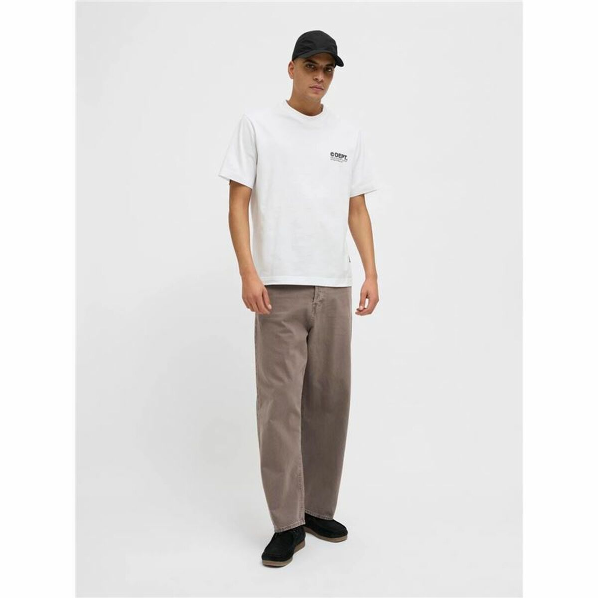 Tricou cu Mânecă Scurtă Bărbați Jack & Jones Jcodynamic Dust Ss Crew Alb