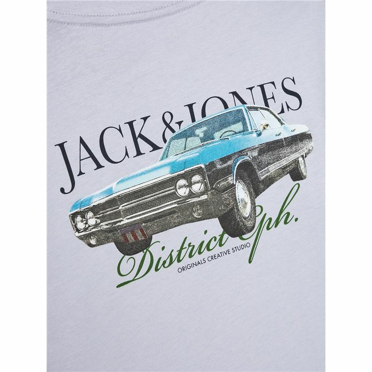 Tricou cu Mânecă Scurtă pentru Copii Jack & Jones Jorboston Photo w Neck Indigo