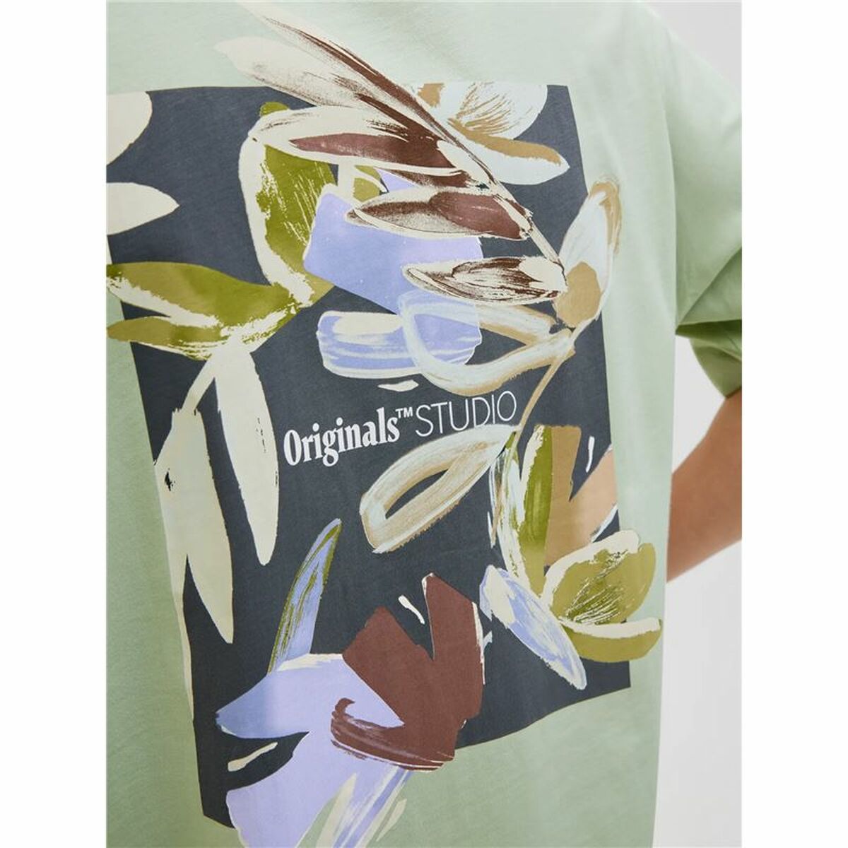 Tricou cu Mânecă Scurtă Bărbați Jack & Jones Jorvarenna Painted Albastru