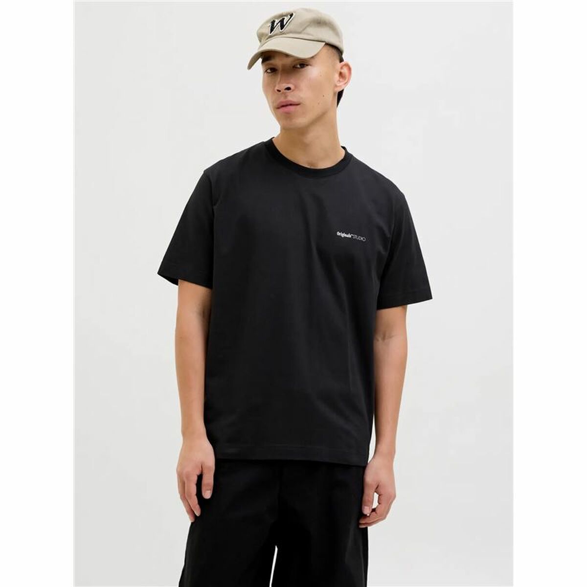 Tricou cu Mânecă Scurtă Bărbați Jack & Jones Jorvarenna Painted Negru