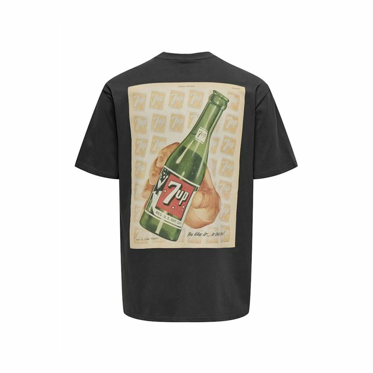 Tricou cu Mânecă Scurtă Bărbați Only & Sons Ons7Up Rlx Ss Negru