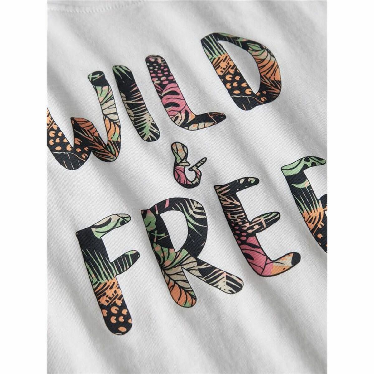 Tricou cu Mânecă Scurtă pentru Copii Name It Nkfvanaya Ss Noos Alb