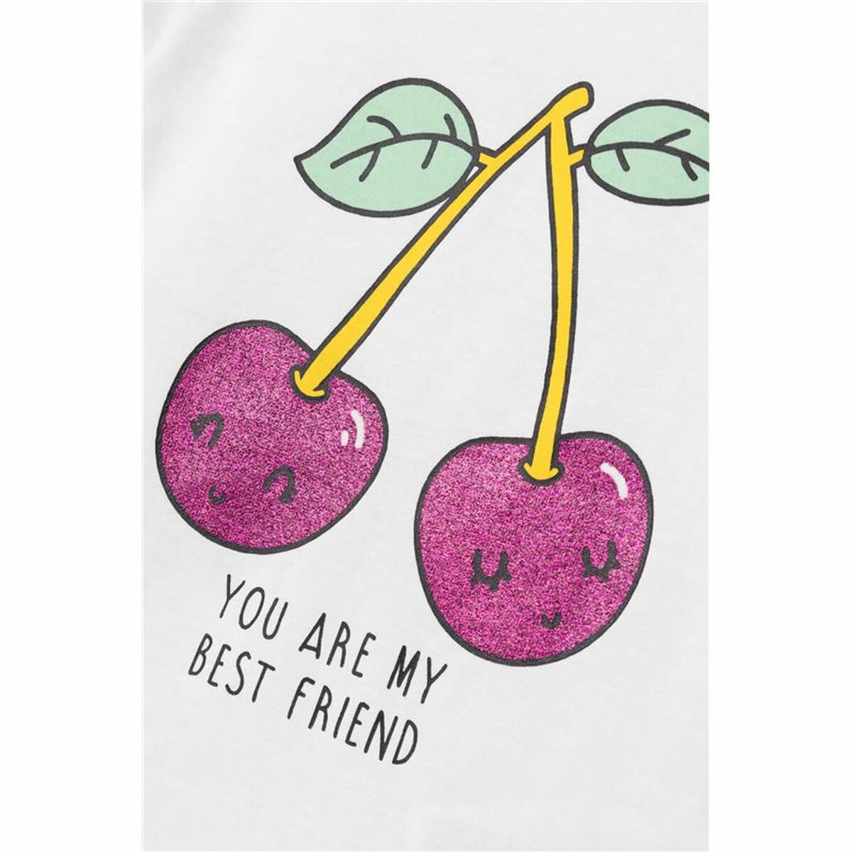 Tricou cu Mânecă Scurtă pentru Copii Name It Nmfvibeke Capsl Alb