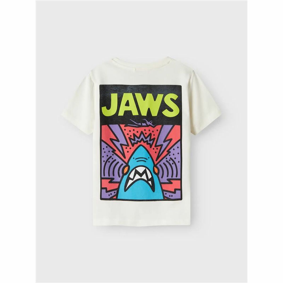 Tricou cu Mânecă Scurtă pentru Copii Name It Nkmmakai Jaws Nreg Box Sky