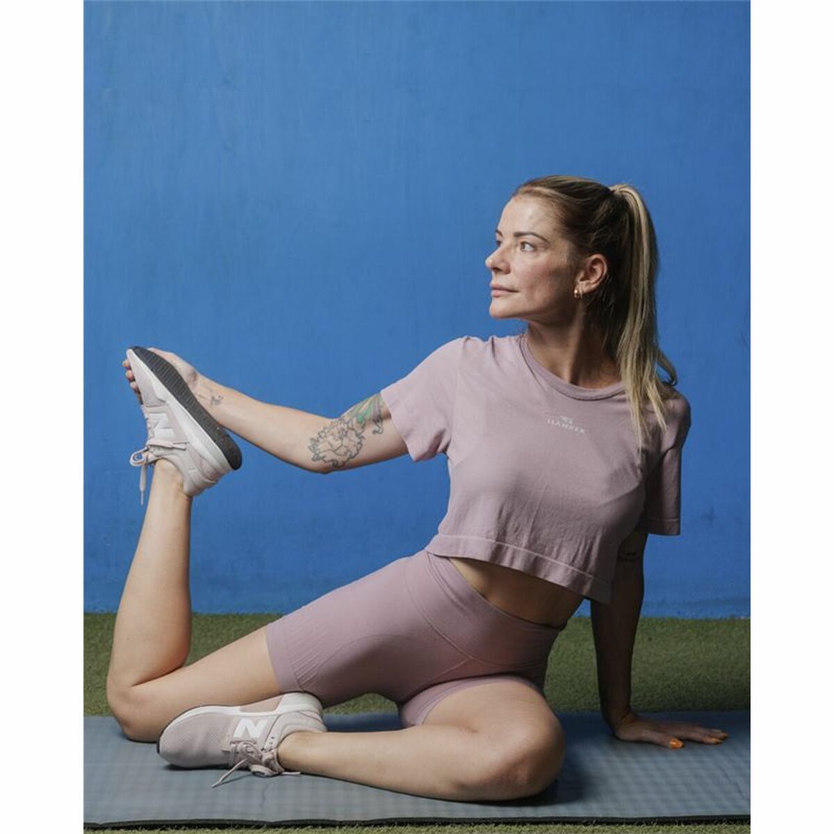 Tricou cu Mânecă Scurtă Femei Hanker Bumo Nude Bej