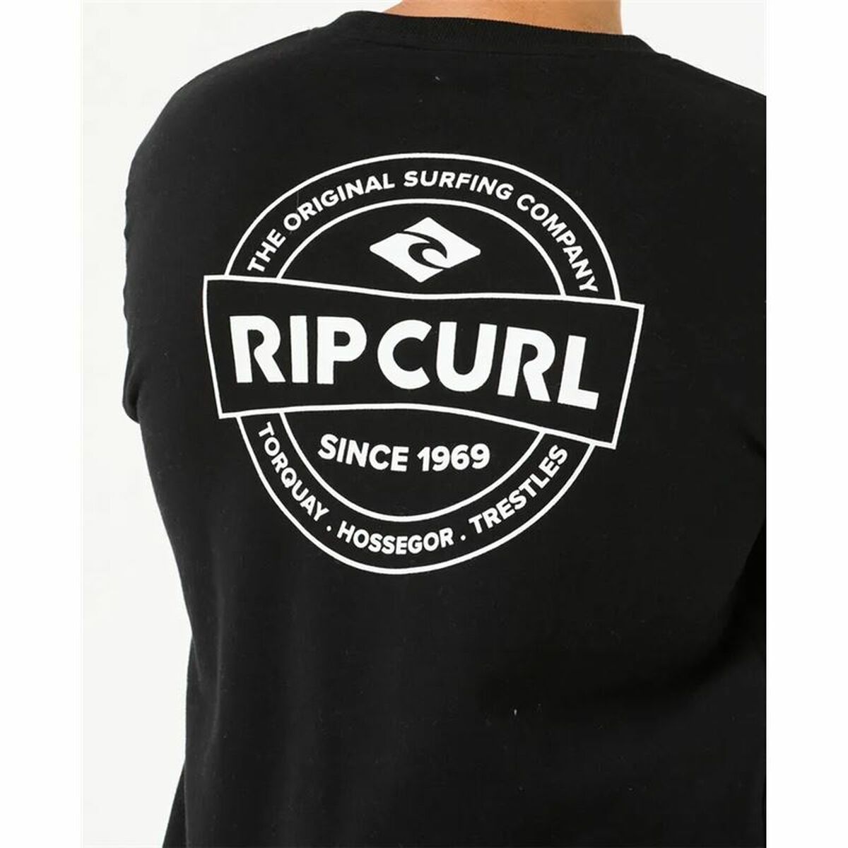 Hanorac fără Glugă Bărbați Rip Curl Stapler Crew Negru