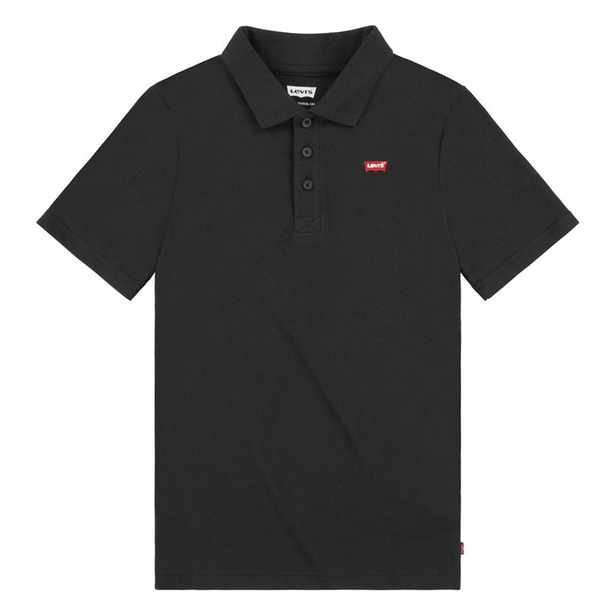 Tricou Polo cu Mânecă Scurtă Copii Levi's Lvb Back Neck Tape Negru