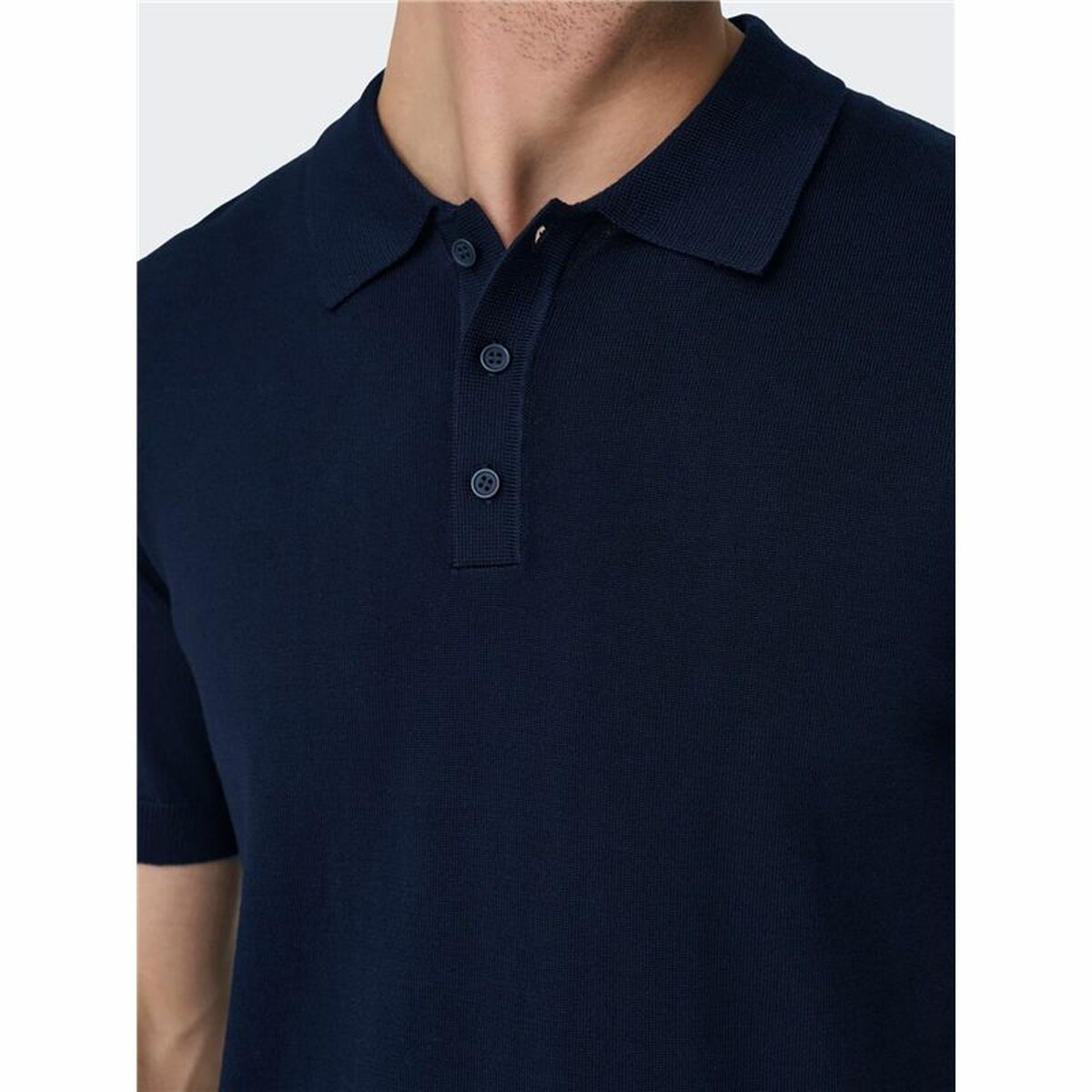 Tricou Polo cu Mânecă Scurtă Bărbați Only & Sons Onswyler Life Reg 14 Ss Knit Stormy