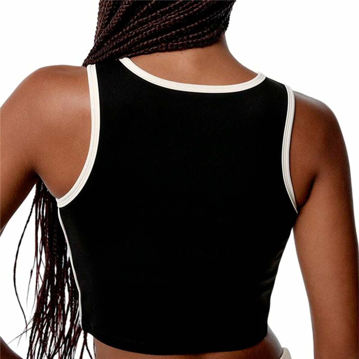 Top Sport de Damă Black Limba Streamline Negru Fitness