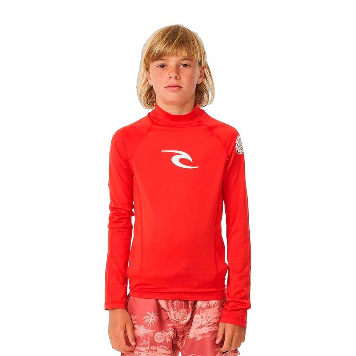 Tricou de baie Rip Curl Wave Upf L/S Roșu