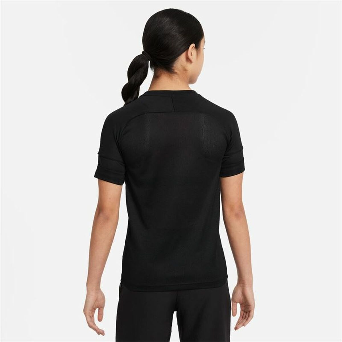 Tricou cu Mânecă Scurtă pentru Copii Nike Dri-Fit Academy Girls Negru