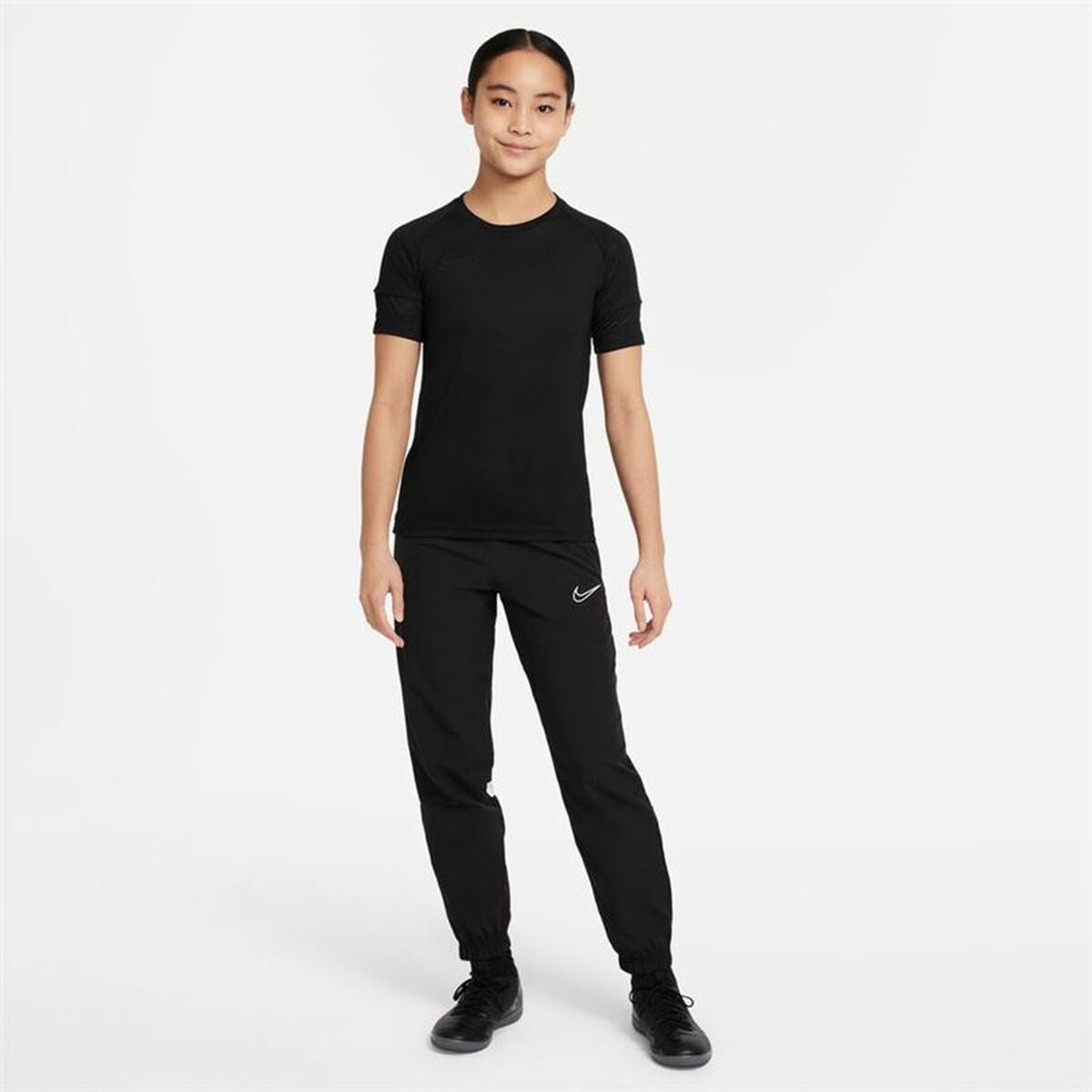 Tricou cu Mânecă Scurtă pentru Copii Nike Dri-Fit Academy Girls Negru