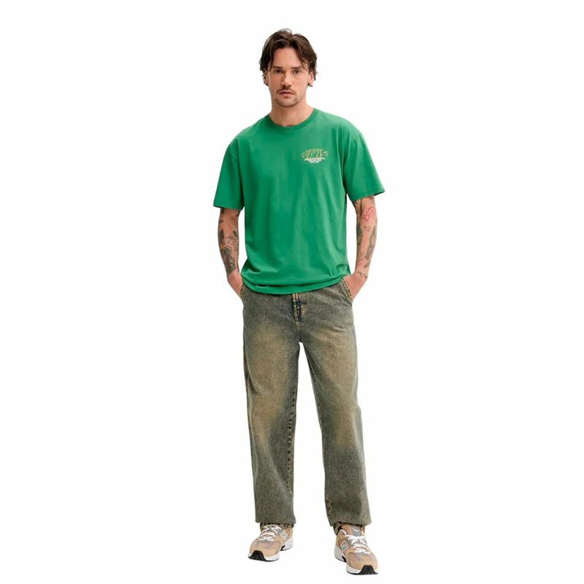 Tricou cu Mânecă Scurtă Bărbați Vans Verde