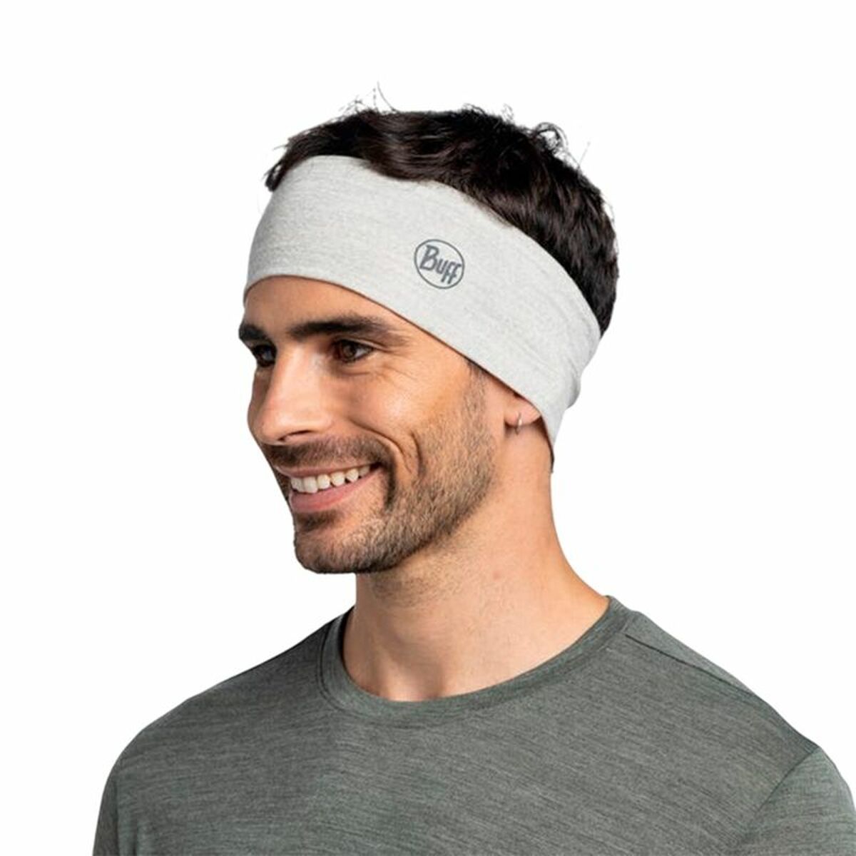 Bandă Sport pentru Cap Buff Solid Cloud Gri