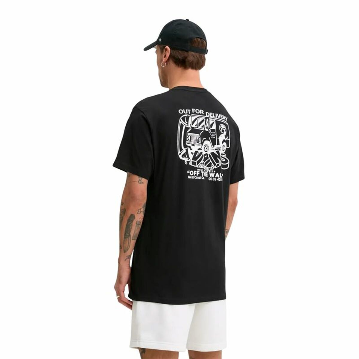 Tricou cu Mânecă Scurtă Bărbați Vans Next Stop Ss Negru (M)