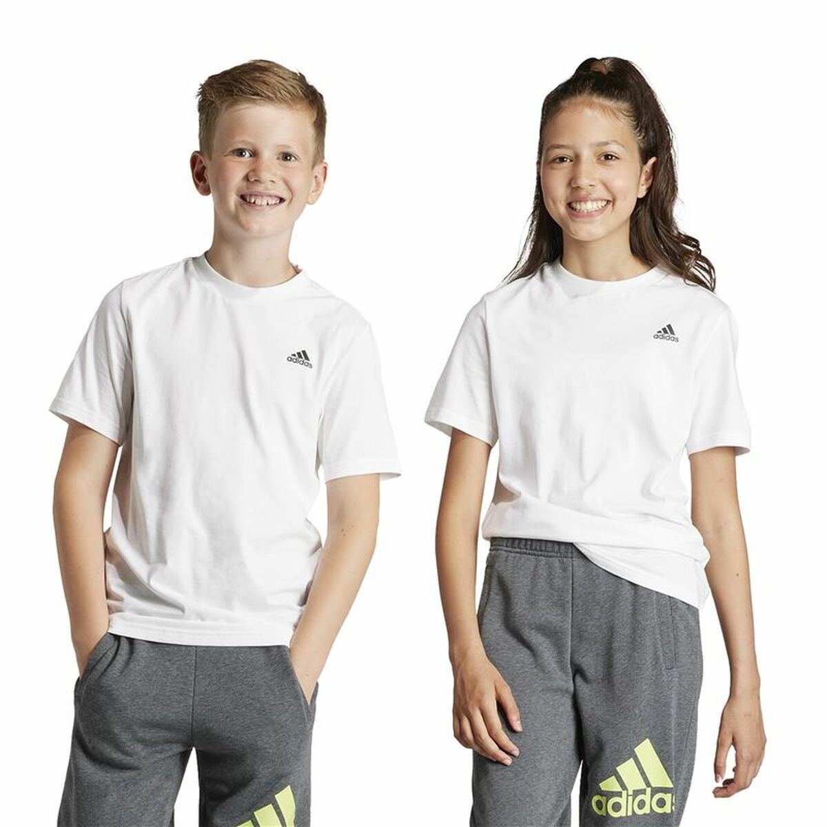Tricou cu Mânecă Scurtă pentru Copii Adidas U Sl Alb