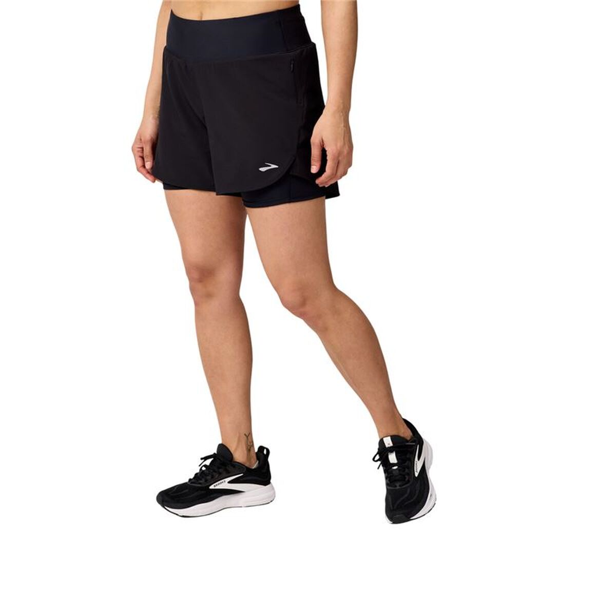 Pantaloni Scurți Sport pentru Damă Brooks Chaser 5" 2-In-1 20 Negru