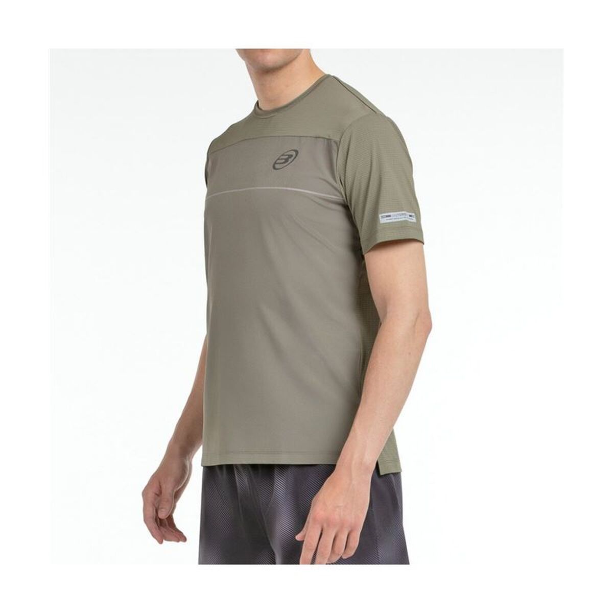 Tricou cu Mânecă Scurtă Bărbați Bullpadel Monda Măslină Padel