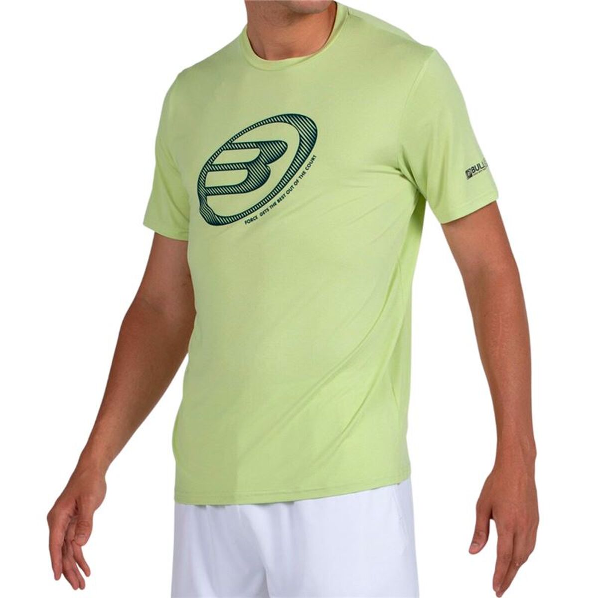 Tricou cu Mânecă Scurtă Bărbați Bullpadel Lande 159 Verde lămâie Padel