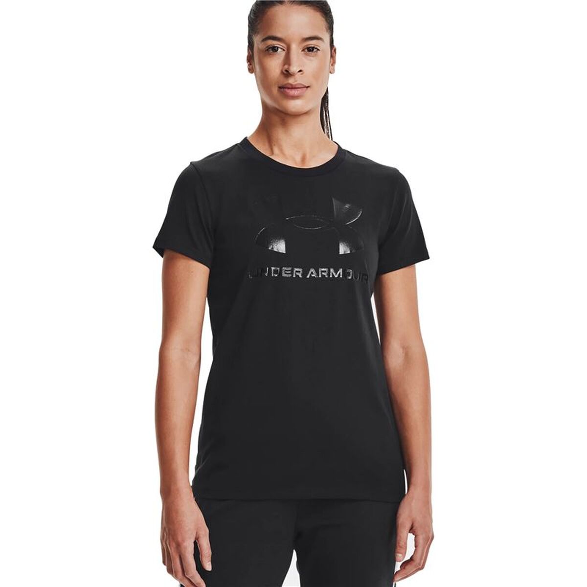 Tricou cu Mânecă Scurtă Femei Under Armour 1356305-002 Negru (XL)