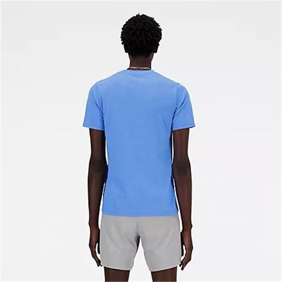 Tricou cu Mânecă Scurtă Bărbați New Balance MT41070_BIA Indigo (L)