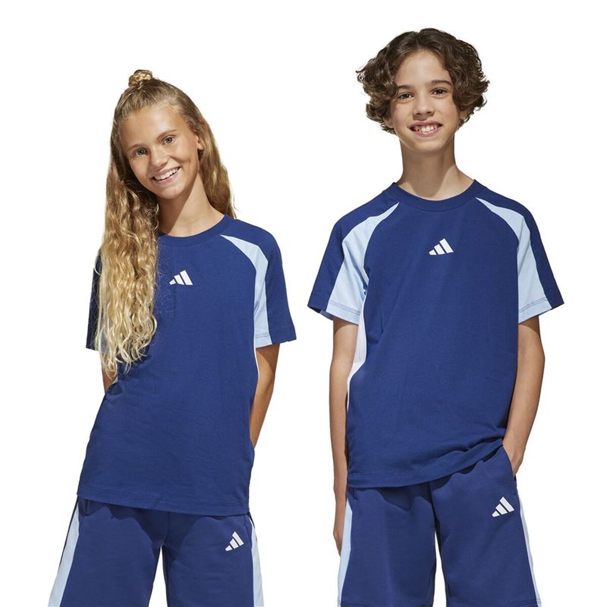 Tricou cu Mânecă Scurtă pentru Copii Adidas JD0060 Albastru