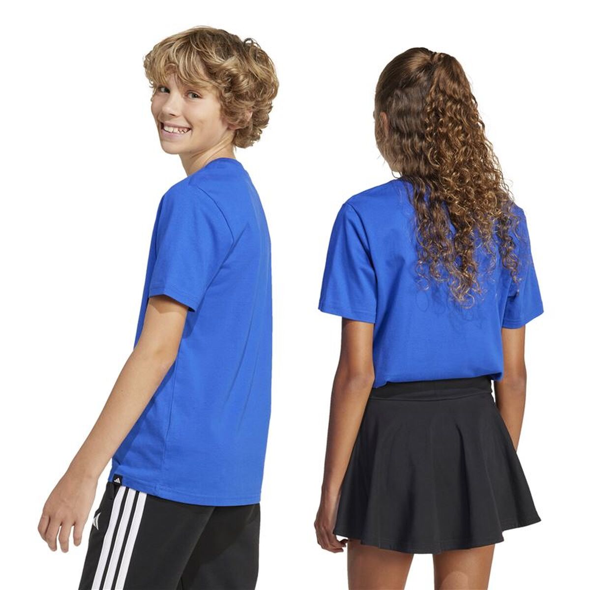 Tricou cu Mânecă Scurtă pentru Copii Adidas JI6670 Albastru