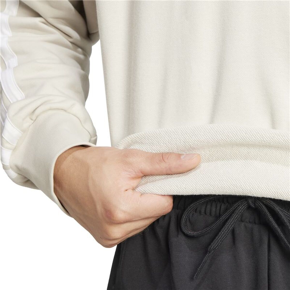 Hanorac cu Glugă Bărbați Adidas 3Bandas French Terry Alb