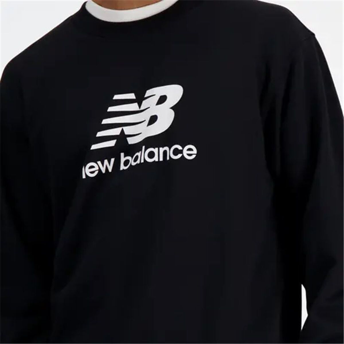 Hanorac fără Glugă Bărbați New Balance Sport Essentials French Terry Negru