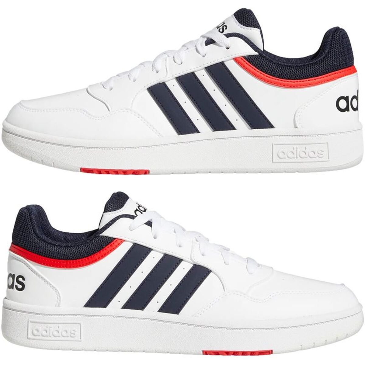 Încălțăminte Sport Bărbați Adidas Hoops 3.0 Alb
