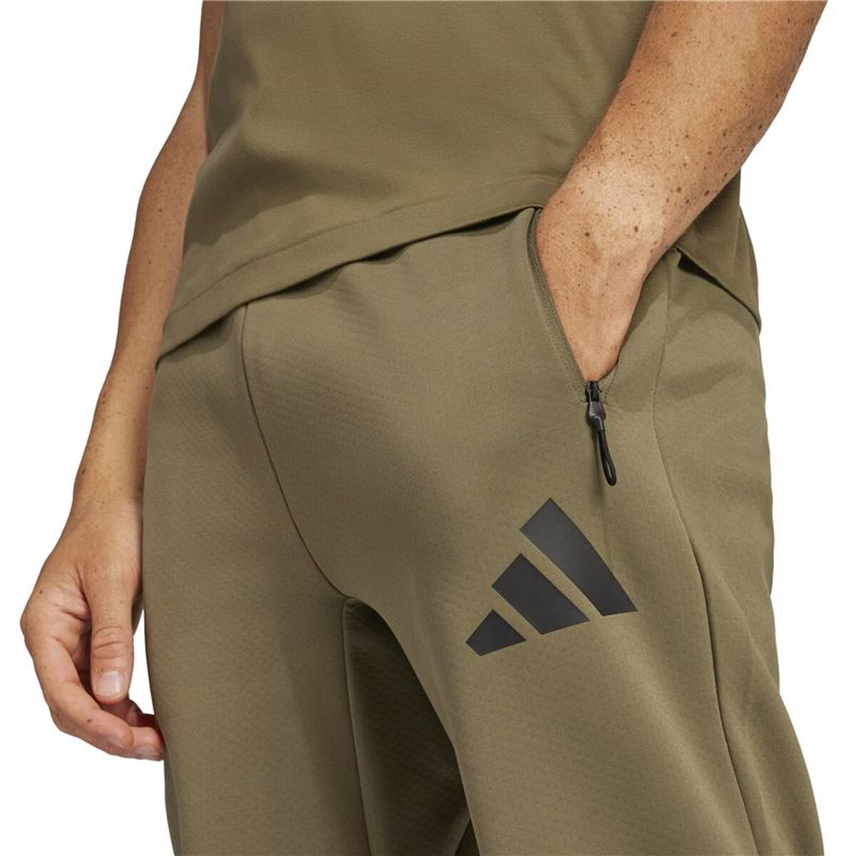 Pantaloni lungi de sport Adidas Z.N.E. Verde inchis Bărbați