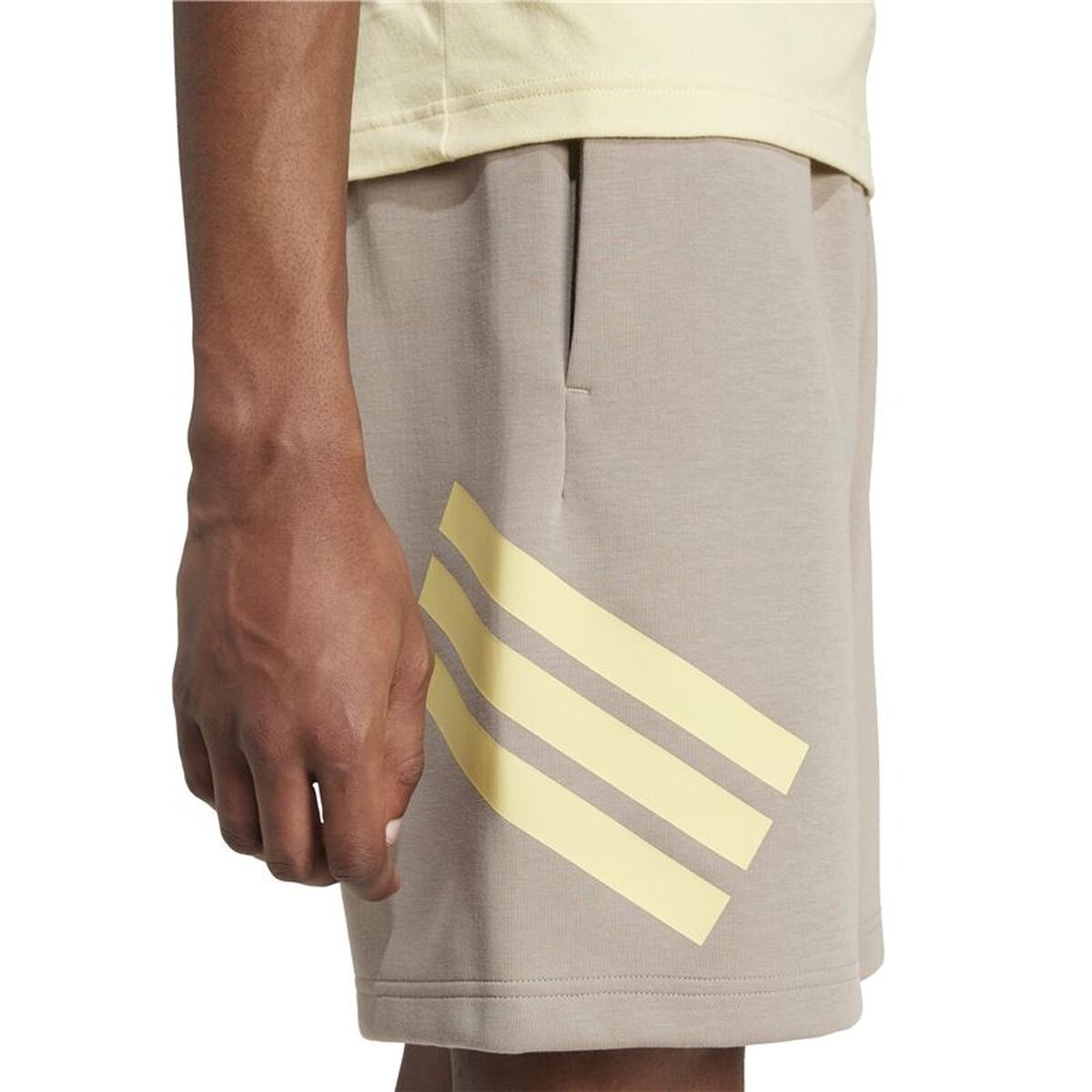 Pantaloni Scurți Sport pentru Bărbați Adidas Future Icons 3Bandas Alb Natural