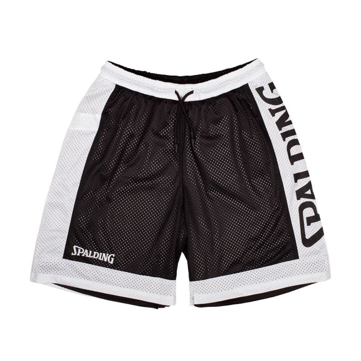 Pantaloni Scurți de Baschet pentru Bărbați Spalding Alb Negru Reversibil/ă