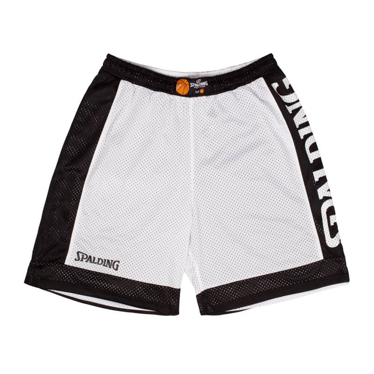 Pantaloni Scurți de Baschet pentru Bărbați Spalding Alb Negru Reversibil/ă