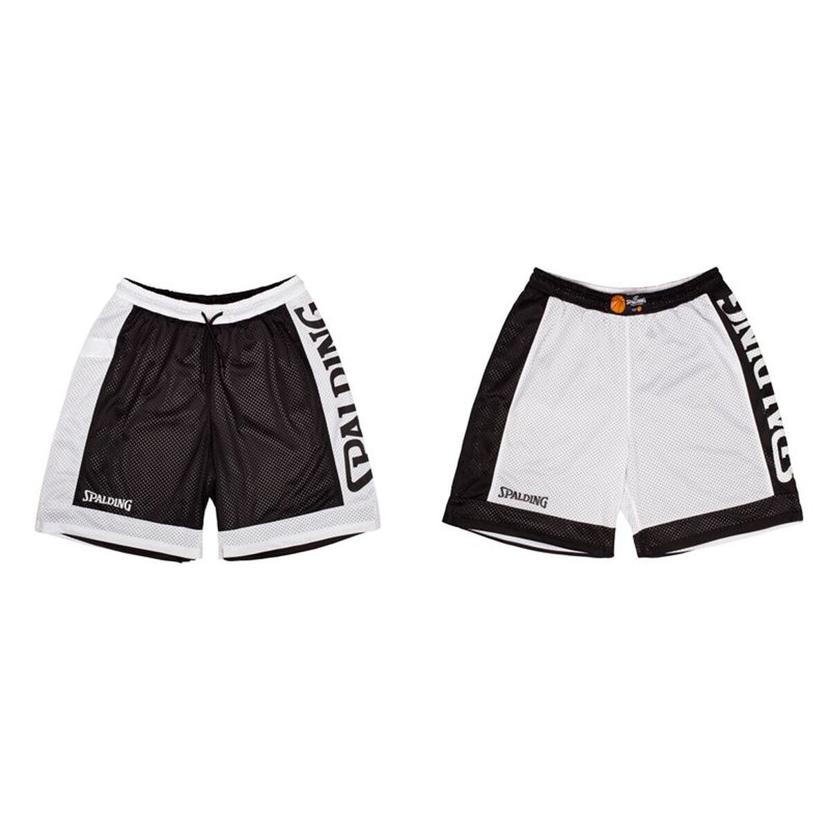 Pantaloni Scurți de Baschet pentru Bărbați Spalding Alb Negru Reversibil/ă