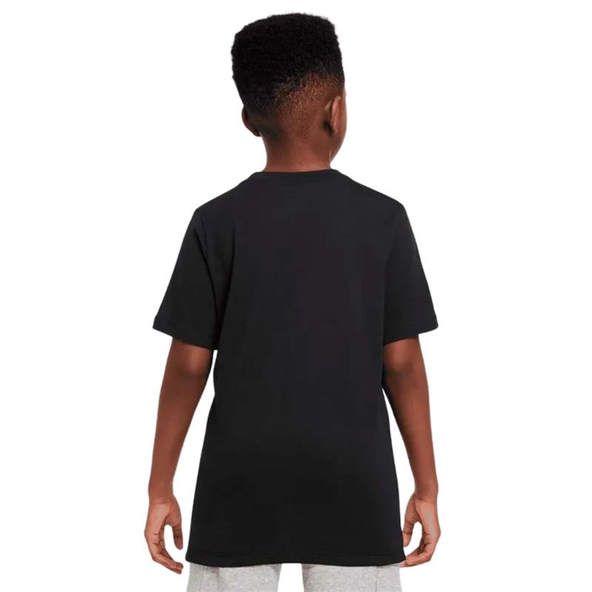 Tricou cu Mânecă Scurtă pentru Copii Nike Sportswear Big Negru