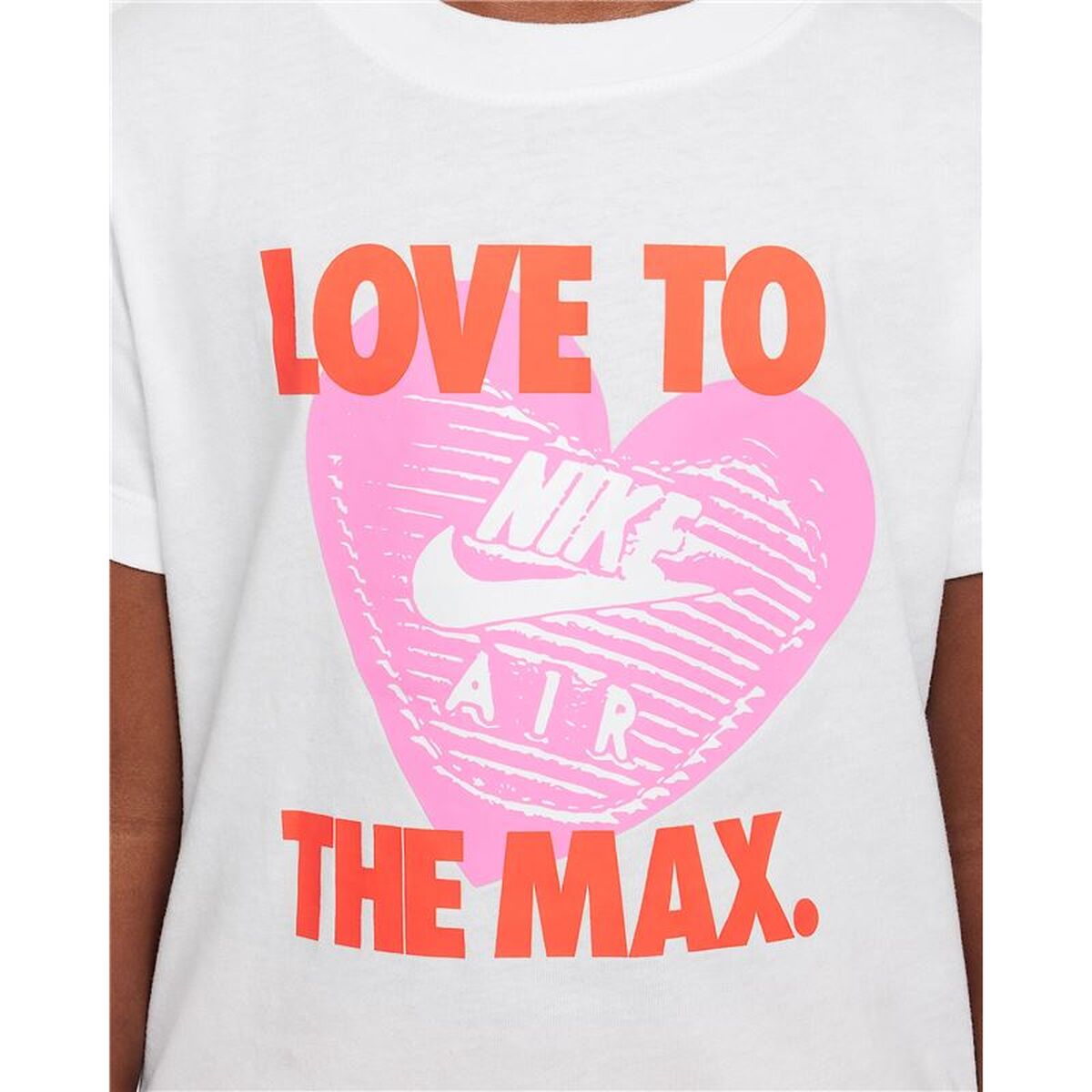Tricou cu Mânecă Scurtă pentru Copii Nike Nkg Love To The Max Graphic Te Alb