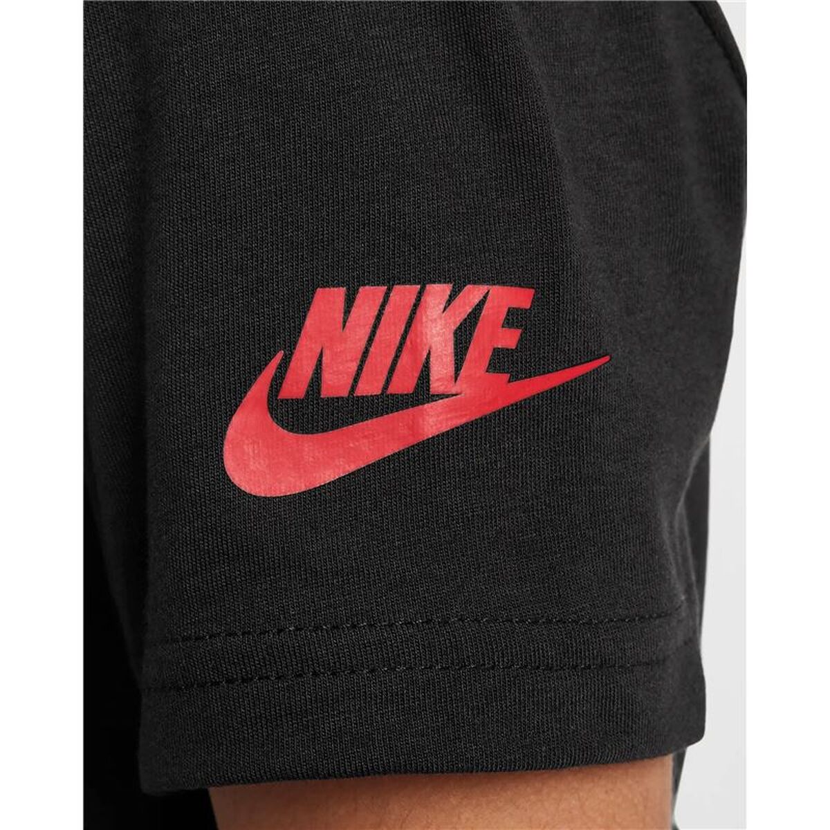 Tricou cu Mânecă Scurtă pentru Copii Nike Air Boxy Negru