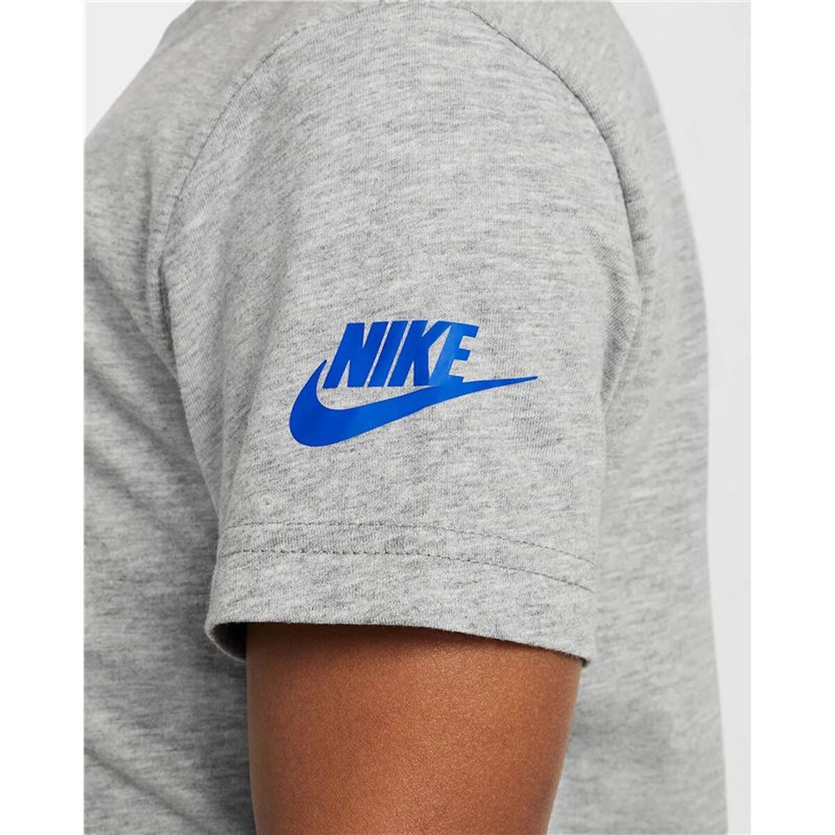 Tricou cu Mânecă Scurtă pentru Copii Nike Air Boxy Gri deschis